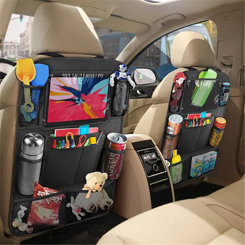 2020 Automobilio Sėdynės Atlošo Organizatorius Multi-Pocket Kabinti Saugojimo Krepšys Tablet Puodelio Laikiklis Tvirtinimas Valymas Anti-Kick Kilimėliai Vaikas