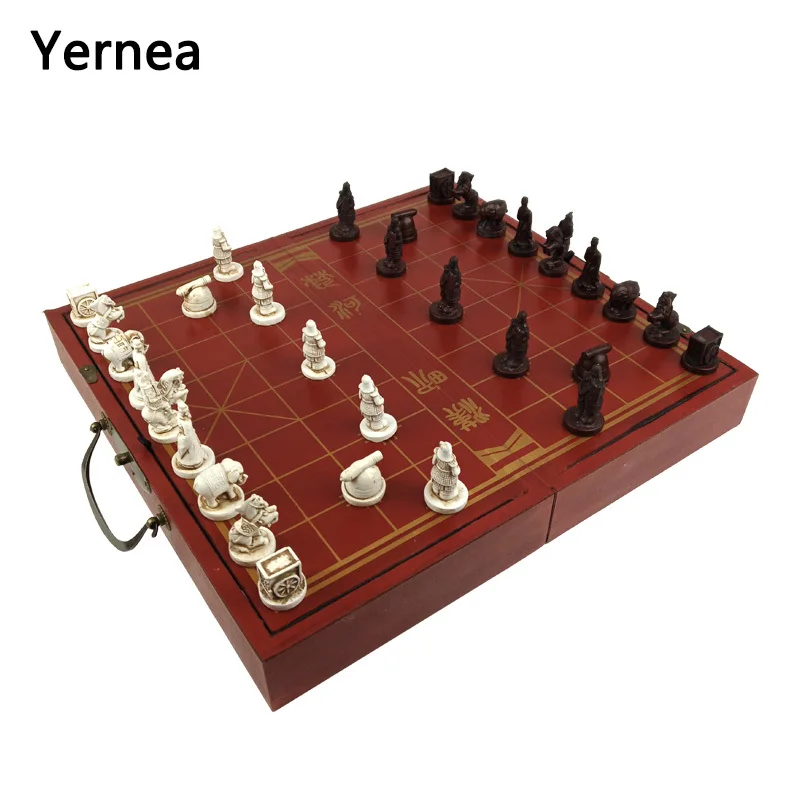 Yernea Aukštos kokybės Medinės Kinų Šachmatai Žaidimas Lankstymo šachmatų lentos Kinijos Tradicijos Šachmatų Dervos Šachmatų Naujas stalo Žaidimas