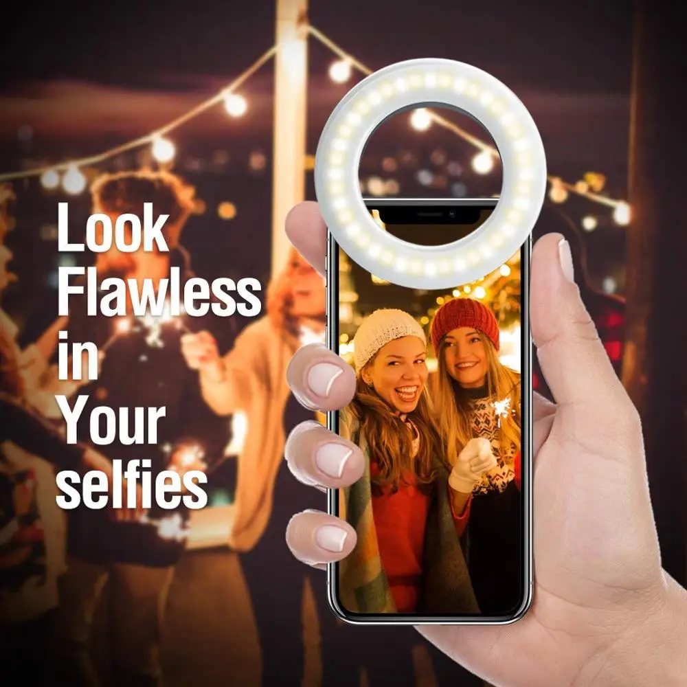 Selfie Žiedas Šviesos, Įrašą apie Telefoną LED Šviesos Įkrovimo Nešiojamų Selfie Užpildyti Šviesos, Ratas Šviesos Žiedas Halo Reguliuojamas Ryškumas