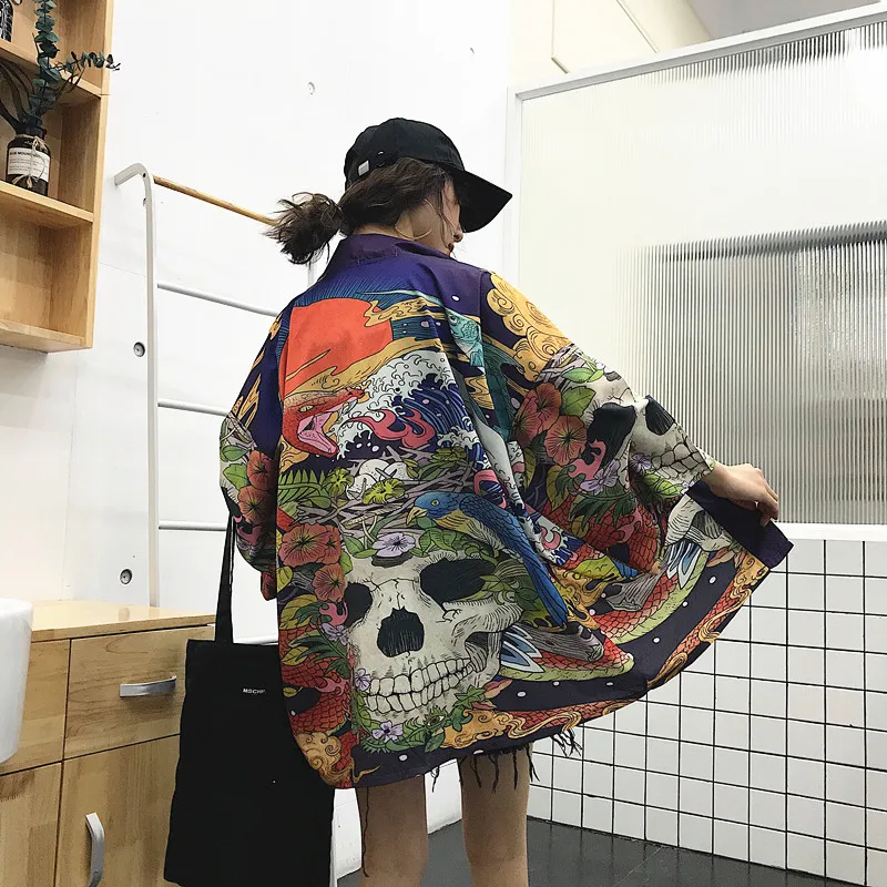 Moteriški viršūnes ir palaidinės 2020 harajuku kawaii marškinėliai Japonijos streetwear apranga, kimono megztinis moteriška yukata palaidinė moterims