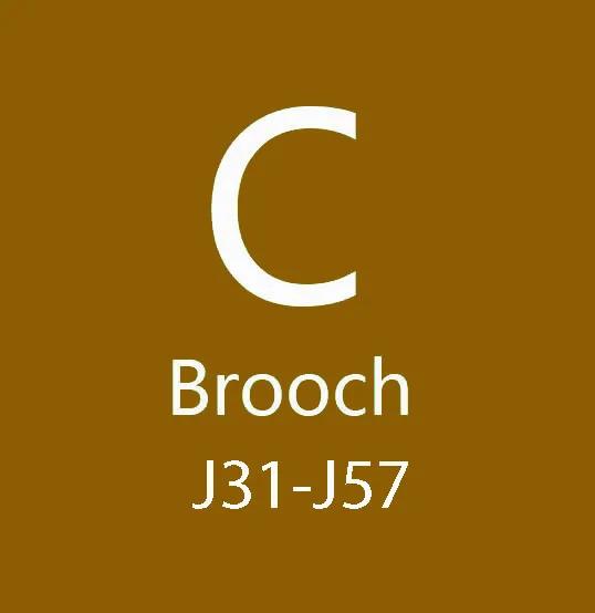 J31-J57 Prekės C Klasikinis lydinys sagė su auksu etiketės, cirkonis micro-inkrustacijos pin Europos ir Amerikos mados