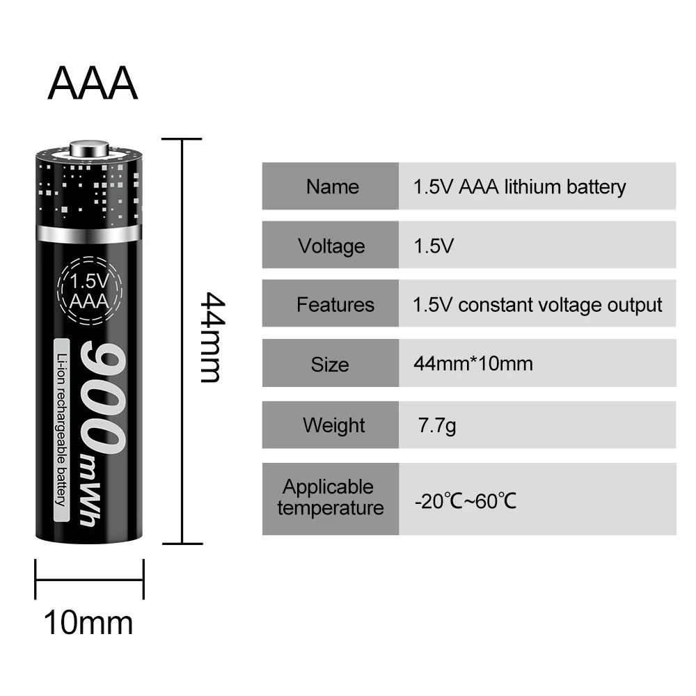 2-20pcs 1,5 V Ličio Li-ion Įkraunama AAA Baterija Didelės Talpos Ličio jonų Įkraunamos AAA Baterijos, Fotoaparato Žaislas Mp3 Laikrodis