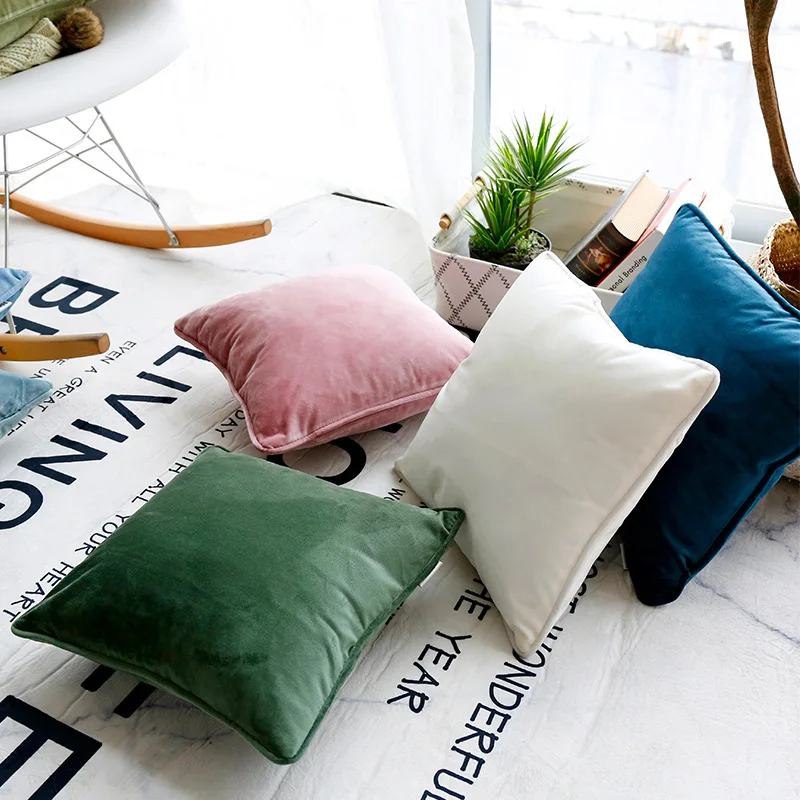 35X35/30X50CM vientisos spalvos aksomo pagalvėlės dangtis, sofa-dekoratyvinis juosmens pagalvę padengti juosmens pagalvės užvalkalą