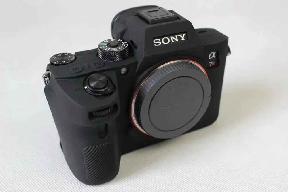 Kamera Minkšto Silikono Gumos Raštas Odos Atveju Sony Alpha A7R Mark III M3