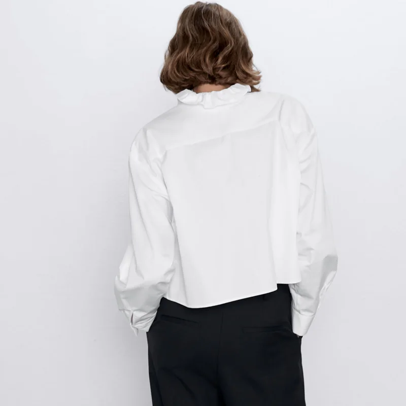 YNZZU Elegantiška Susiėmę Balta Palaidinė Moterų 2020 M. Naujų ilgomis Rankovėmis Vieną Krūtinėmis Office Lady Darbo drabužiai Moterims Topai Blusas AT480