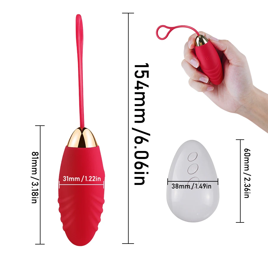 FLXUR Galingas Vibruojantis Kiaušinėlis, Dildo Belaidžio Nuotolinio valdymo Vibratorius G Spot-Klitorio Stimuliatorius Silikono Sekso Žaislai Moterims, Sekso Produktai
