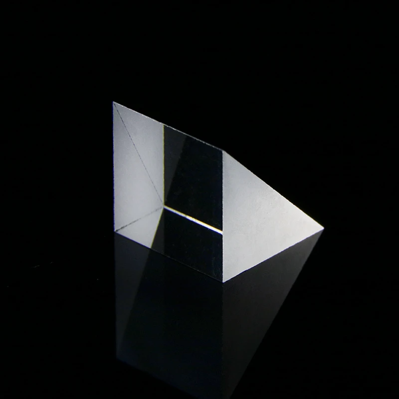 9*9*9 mm, padengtas trikampė prizmė Gamina K9 medžiagos optinio stiklo stačiu kampu atspindintis prizmę dideliais kiekiais