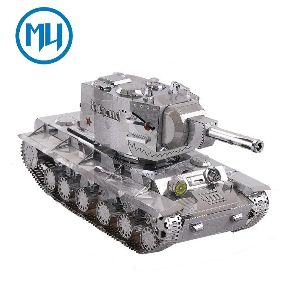 2017 MU 3D Metalo Puzzle Karo Rusija 2 2 KV Tankas Pastato Modelio Rinkinys YM-N022-S 