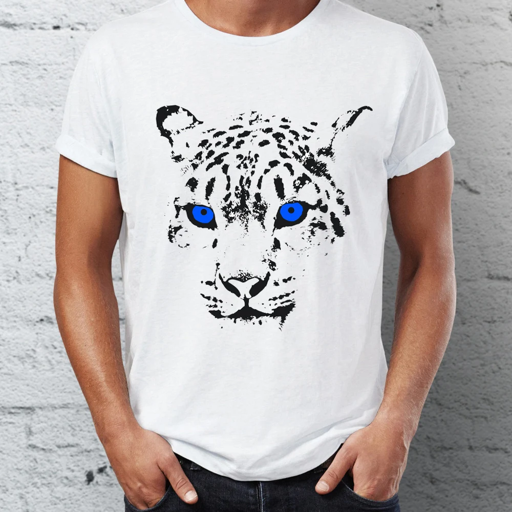 Vyriški Marškinėliai Didinga Snow Leopard Pobūdžio Tee