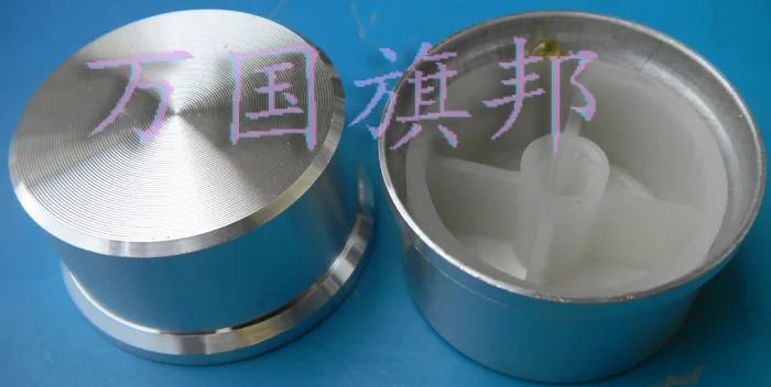 Nemokamas Pristatymas. Aliuminio potenciometras rankenėlę Sidabro juosta pagal aukštus 19 mm, 33 mm, skersmuo-36 mm skersmens