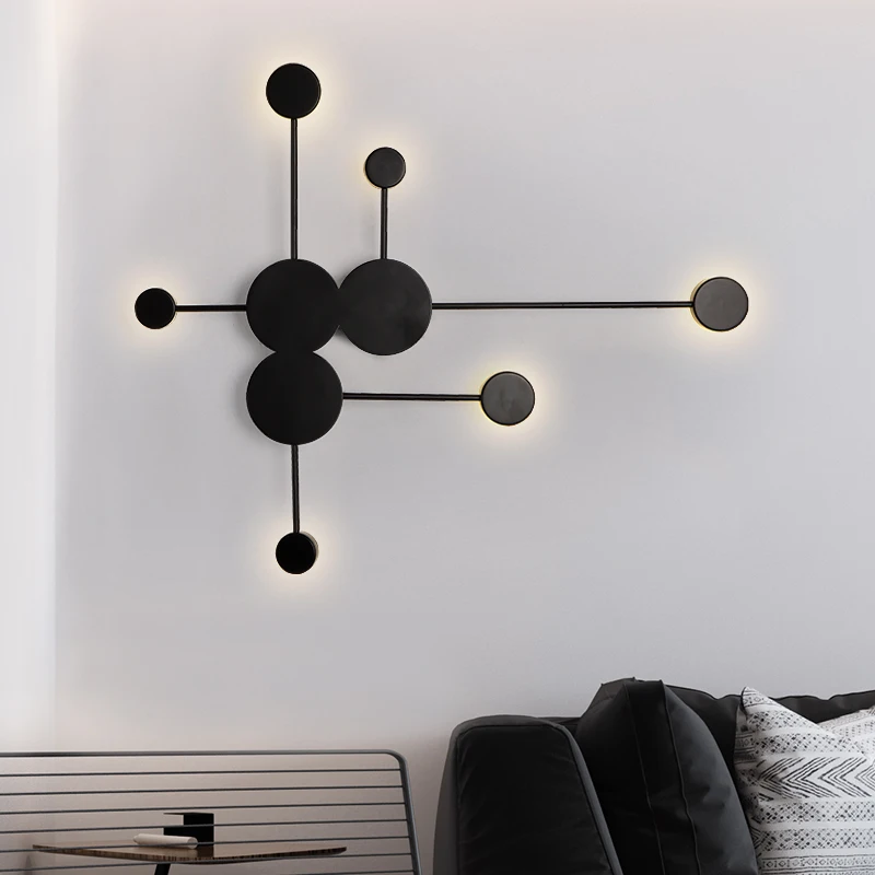 Juodojo Aukso šiaurės šalių sienos lempa, Virtuvės, Valgomojo, Miegamojo lovos pusėje sienos lempos patalpų namuose, minimalistinio dizaino arandelas para parede