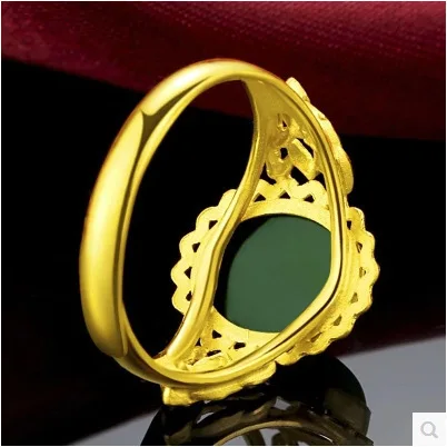 Natūrali Žalioji Hetian Jade Žiedas 925 Sidabro Kinijos Žadeitas Amuletas Mados Žavesio Papuošalai, Dovanos Moterims, Jos