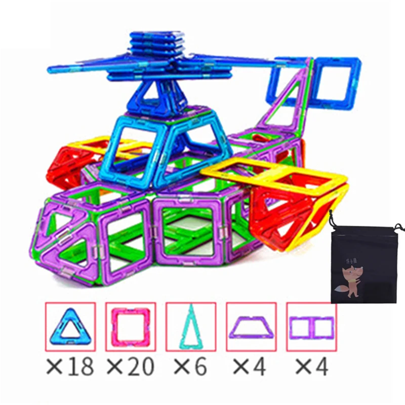 Standartinio Dydžio Magnetiniai Blokai Plytų skirtingų kombinacijų Dizaineris Žaislai Vaikams Su Dovanų Maišelis