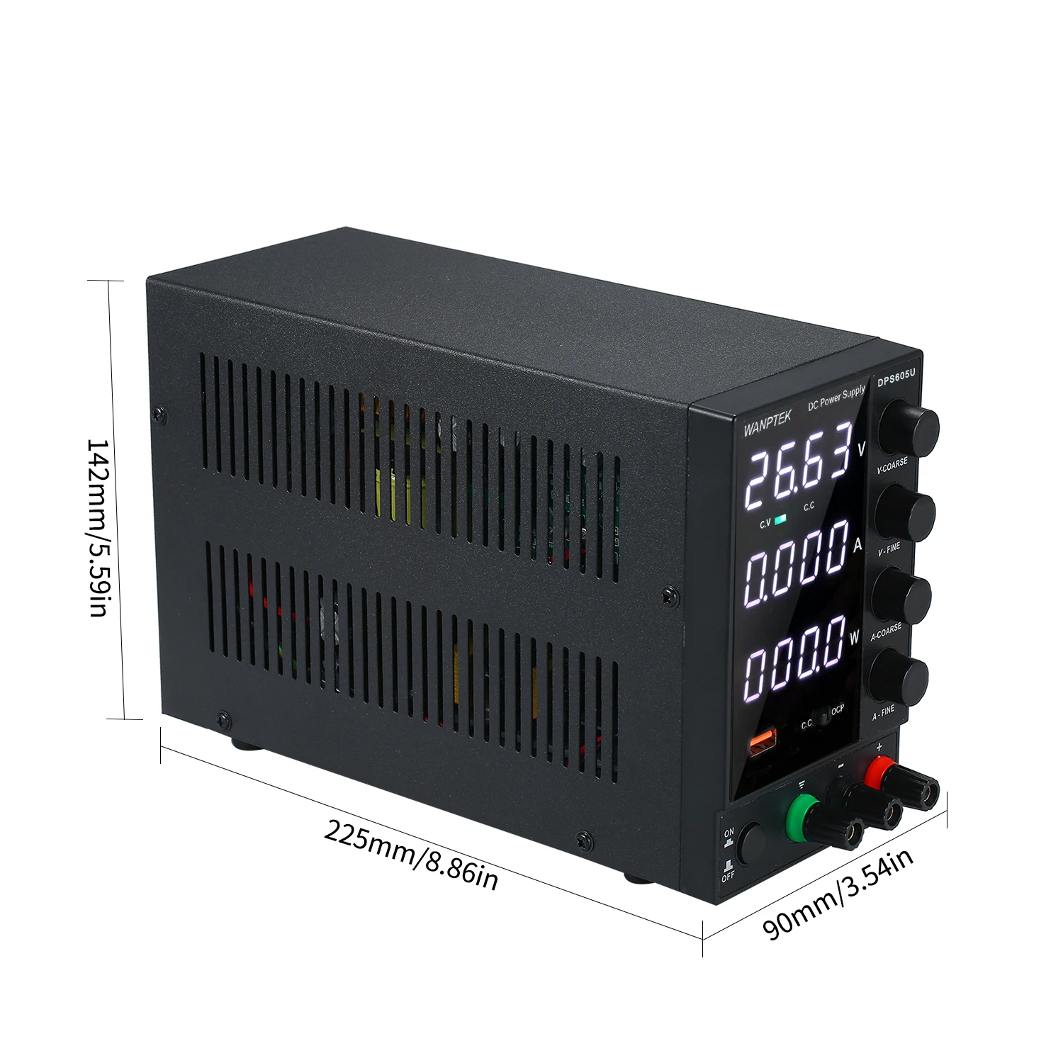 WANPTEK DPS605U 0-60V 0-5A 300W Perjungimo DC Maitinimo šaltinis 4 Skaitmenų LED Ekranas 115 v AC/230V 50/60Hz Reguliuojamas Maitinimo šaltinis