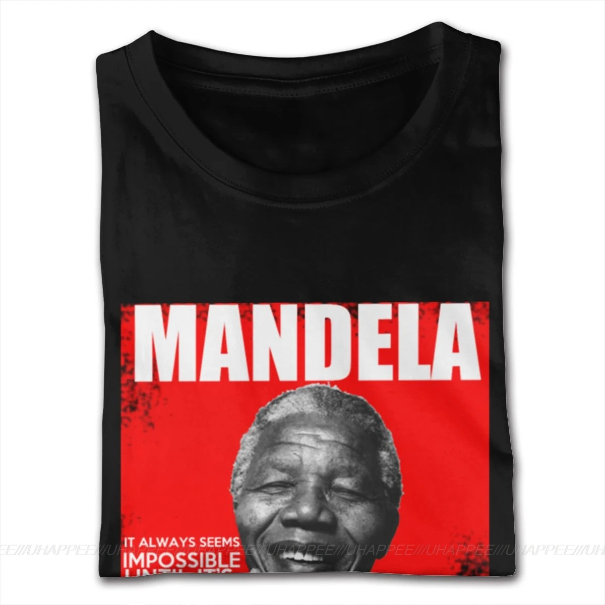 Negabaritinių Nelsonas Mandela Neįmanoma, Kol Tai Daroma Marškinėliai Mens XXXL Trumpas Rankovės Medvilnės Apvalios Kaklo Marškinėlius