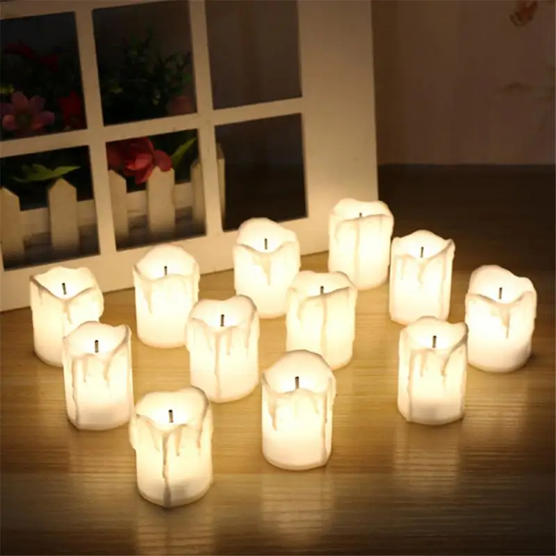 12 VNT LED Elektriniai Tealight Led Žvakės Žvakių Šviesos Velykų Žvakė Šalis Vestuvių Namų Dekoracijas Naujųjų Metų Žvakės