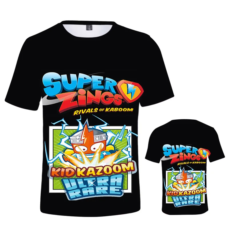 Mados Super Zings Vaikų Drabužių Atsitiktinis trumpomis Rankovėmis, berniukų, Mergaičių marškinėliai Medvilnės Superzings TShirts Vaikai Tee Viršūnės 2-14Y