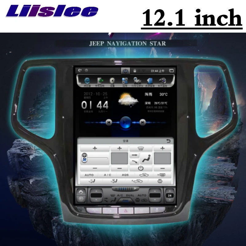 LiisLee Automobilių Multimedia, GPS Garso Radijas Stereo Jeep Grand Cherokee WK2 2011~2018 12.1 colių Ekranas CarPlay Navigacija 