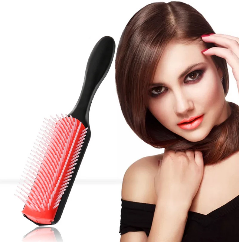Amatų 9 Eilučių Detangleling Denman Hairbrush Moterų Garbanotas Plaukų, Galvos Odos Massager Šukos Dropshipping 2020 M. Geriausiai Parduodamų Produktų