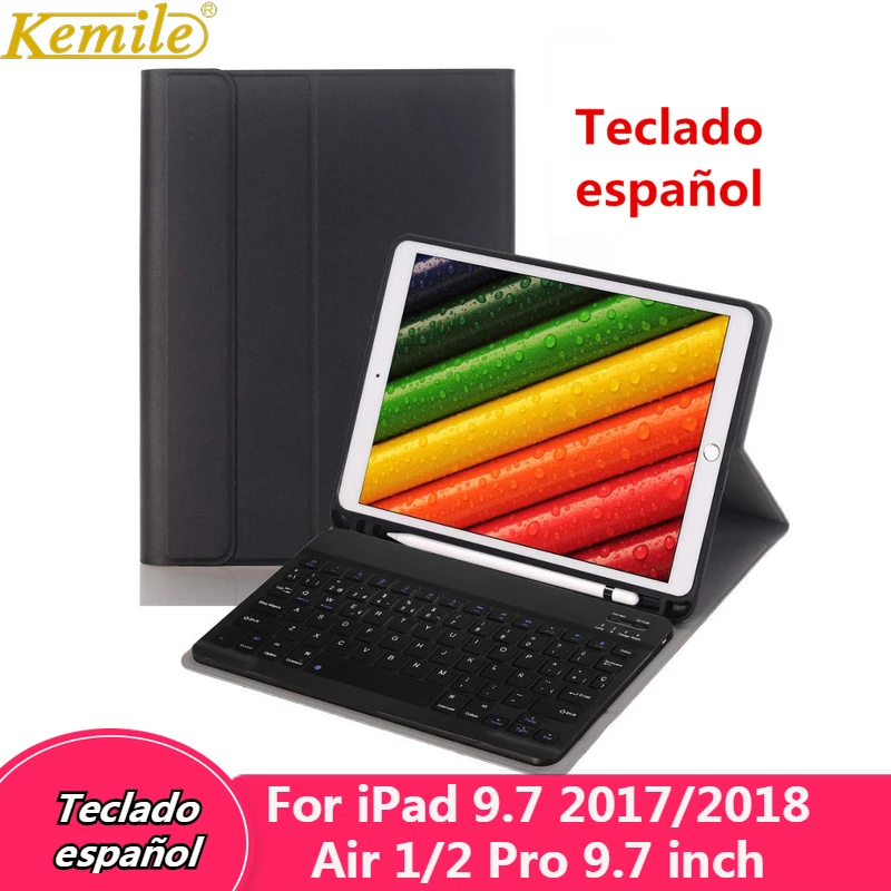 Ispanijos Keyboard case For iPad 6-9.7 2018 Atveju 