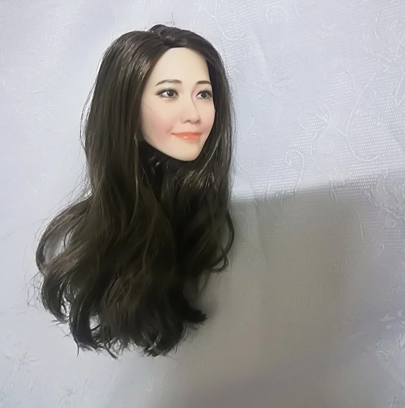1:6 Masto Yoona Šviesiai Ilgi Plaukai Galvos korėjos Gražių Moterų Galvos Skulptūra Tinka 12inch Moters figūrėlių