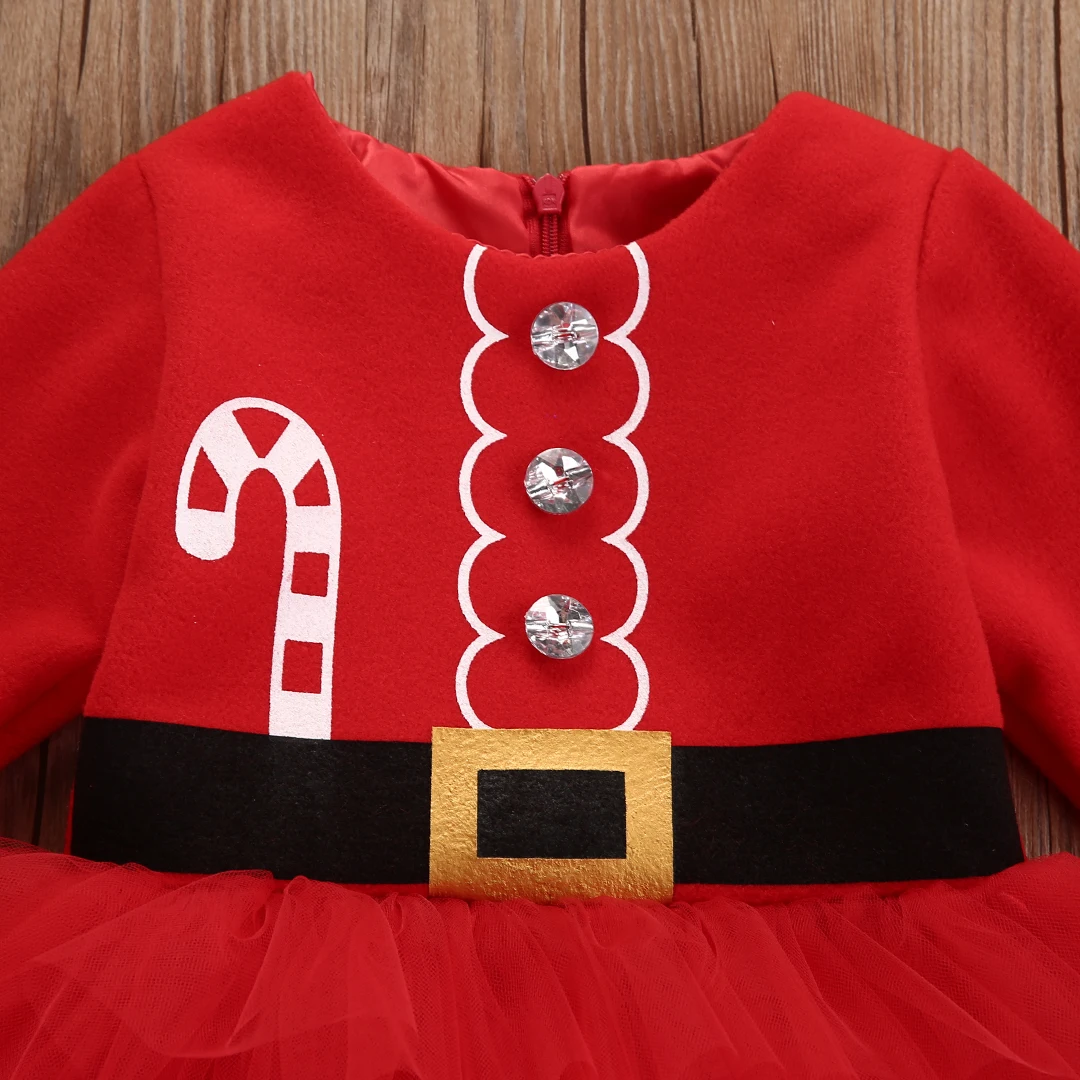 Baby Girl Dress Mielas Kalėdų Princesė Bamblys Baby Girl Tiulio Tutu Suknelė Šalis Komplektus Kostiumas