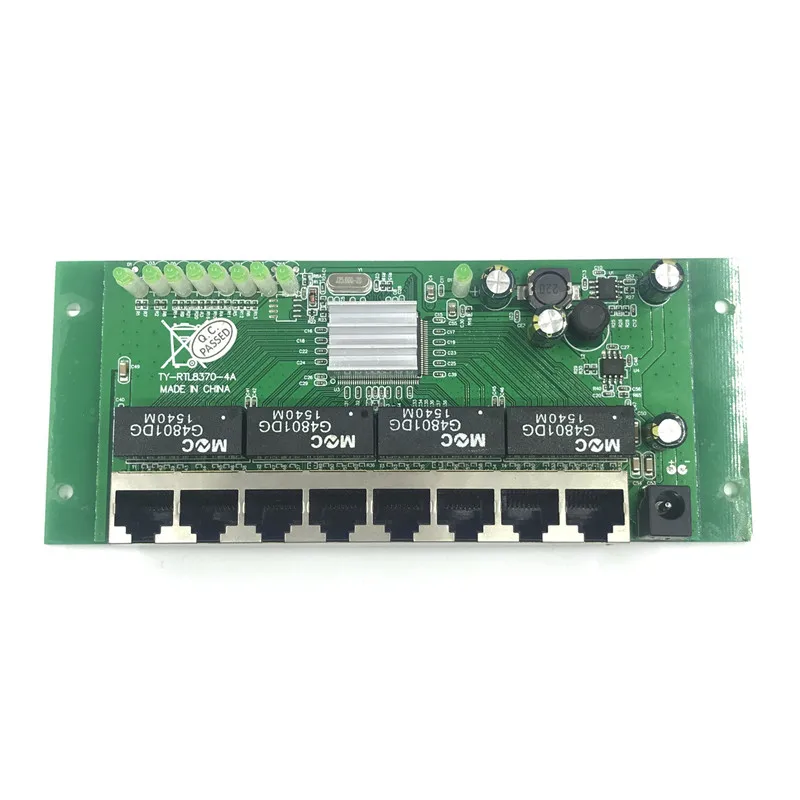 8-port Gigabit switch modulis yra plačiai naudojamas LED linija 8 port 10/100/1000 m susisiekti uosto mini switch module PCBA Plokštė