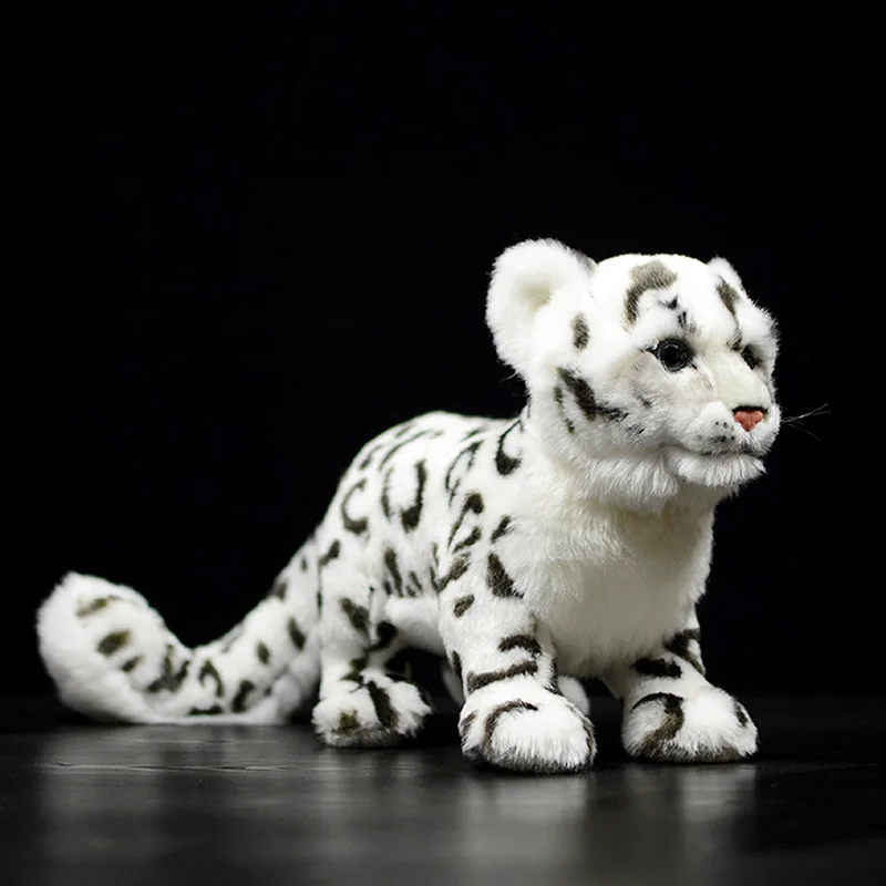 Modeliavimo Nuolatinis Snow Leopard Įdaryti Pliušinis Žaislas Mielas Panthera Uncia Uncia Unciją Minkšta Balta Unciją Lėlės Gimtadienio Dovana Vaikams