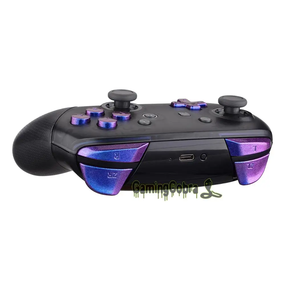 Purple Blue Chameleonas Blizgus Remonto ABXY D-pad, ZR ZL L ir R Mygtukai, Pilnas Komplektas Mygtukų w/ Įrankiai Nintendo Jungiklis Pro Valdytojas