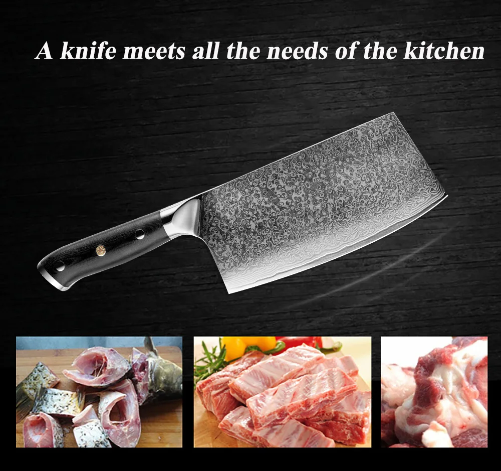XITUO Damaske Chef Peilis Nustatyti, Sharp Cut Cleaver Clicing Iškaulinėjimas Peilis Gyuto Kiritsuke Japonų Peilis Profesionaliais Virtuvės Valgių