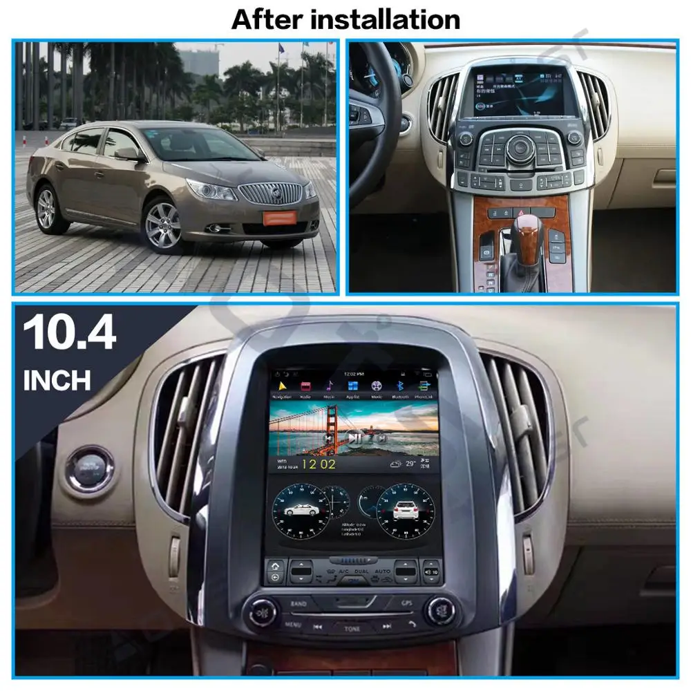 Tesla Stilius Android 9.0 PX6 Automobilių Grotuvas GPS Navigacija Buick lacrosse 2008-Stereo Galvos Vienetas Multimedia Player Auto Radijas