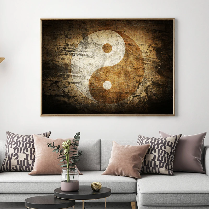 Šiuolaikinės Yin Yang Simbolis Plakatas Drobė Spausdinti, Spausdina Zen Stiliaus Sienos Menas Nuotraukas Kambarį Home Office Apdaila