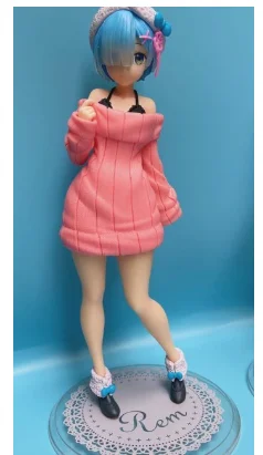 NAUJAS 3 Stilius Re:Gyvenimas kitame pasaulyje nuo nulio Megzti Suknelę Rem Pav Veiksmų Skaičius, Japonijos Anime Figūrėlės Žaislų Kolekcija Dol
