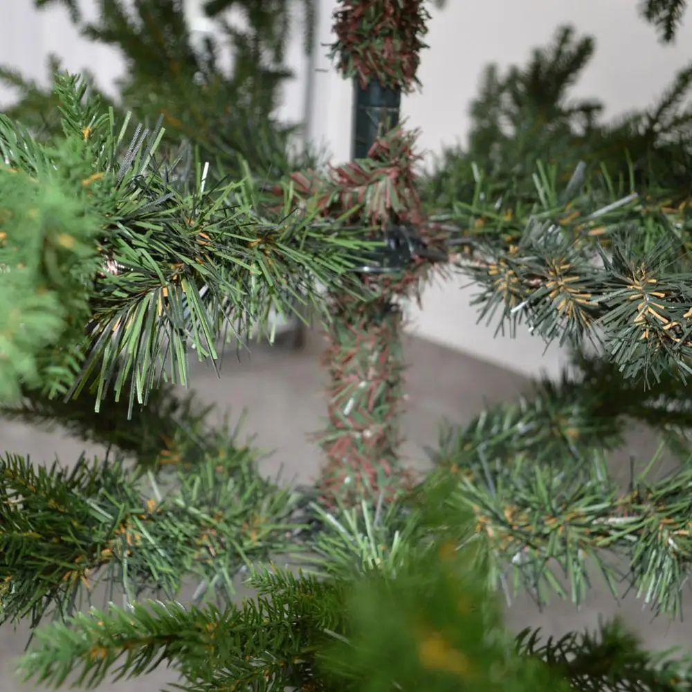 Naujas Naujųjų Metų dirbtinės Kalėdų eglutės eglės pušies žvaigždė be spurgų PE 180/210 cm