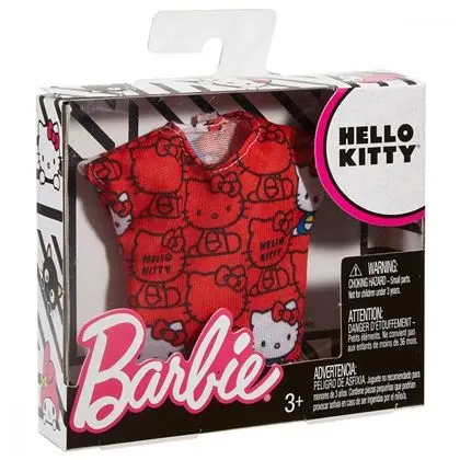 Barbie mados T-shirt raudona hello kitty