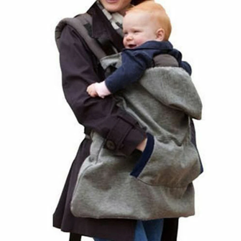 Pudcoco Prekės Šiltas Baby Wrap Kilpos Dangtelis Pilkas Vėjo Apsiaustu Antklodė Baby Carrier, Funtional Žiemos Viršelio