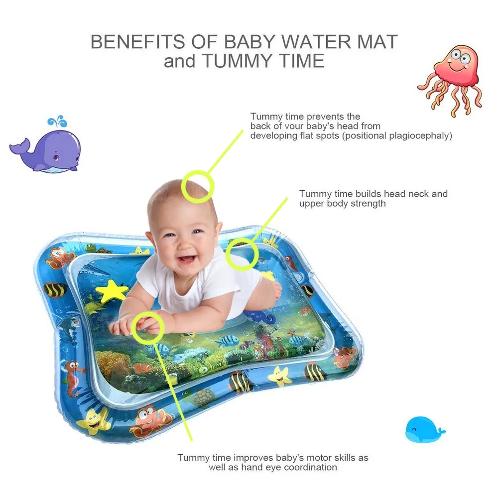 Kūdikiams, Vaikams, Vandens Žaisti Mat Žaislai, Pripučiami tirštėti PVC kūdikio Pilvukui Laiko Playmat Bamblys Veiklos Žaisti Centro vandeniu kilimėlis Baby#5
