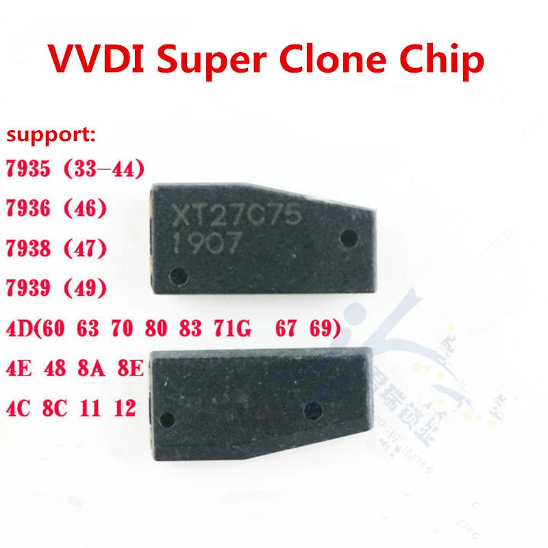 10vnt/daug Xhorse VVDI Super Klonas Chip XT27A01 XT27A66 už ID46/40/43/4D/8C/8A/T3/47 VVDI2 pagrindinė Priemonė VVDI Mini pagrindinė Priemonė