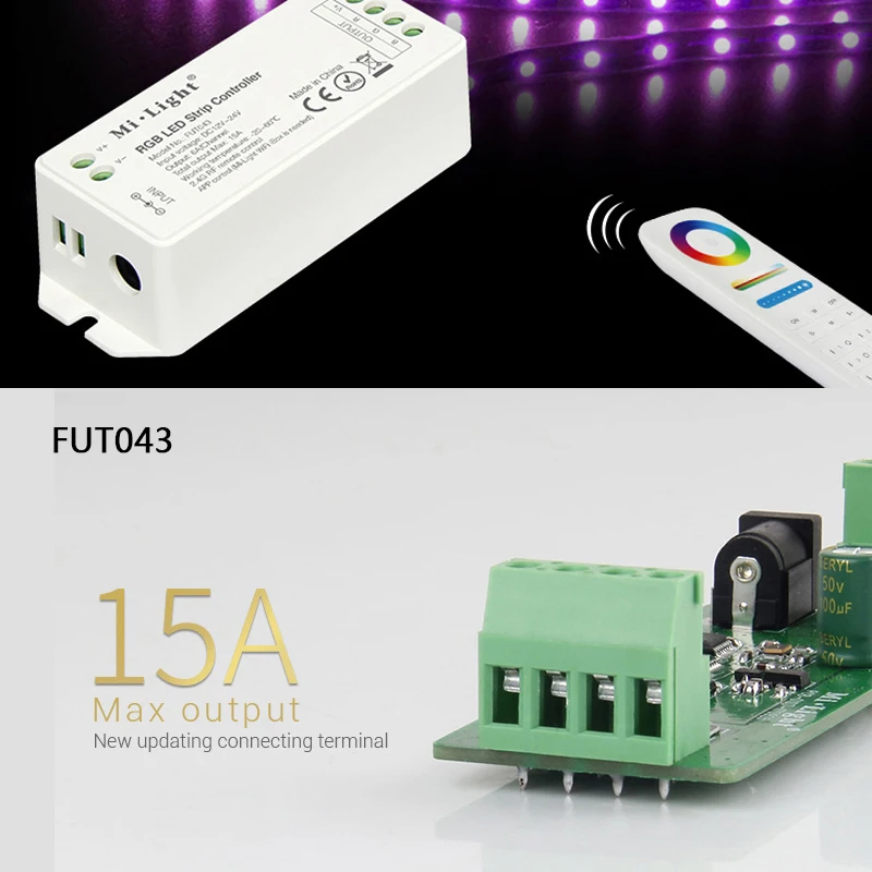 Miboxer 2.4 G Belaidis Nuotolinio RGB/RGBW/RGB+BMT LED Juostos Valdiklis WIFI Smart Panel išjungti šviesos laikas Dimeris DC12V-24V