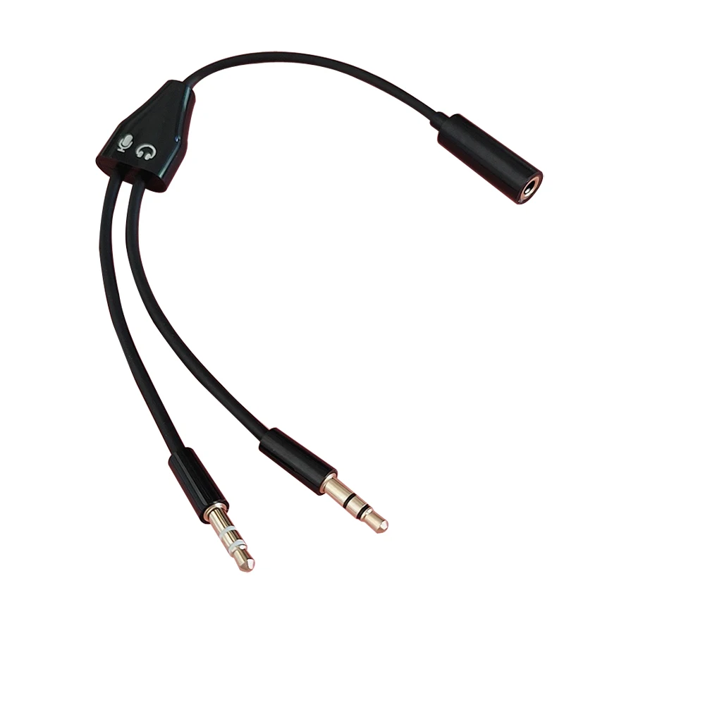 20CM 3.5 mm Stereo TRRS Telefono Lizdo Kištuką į Mic Ausinės PC splitter cable
