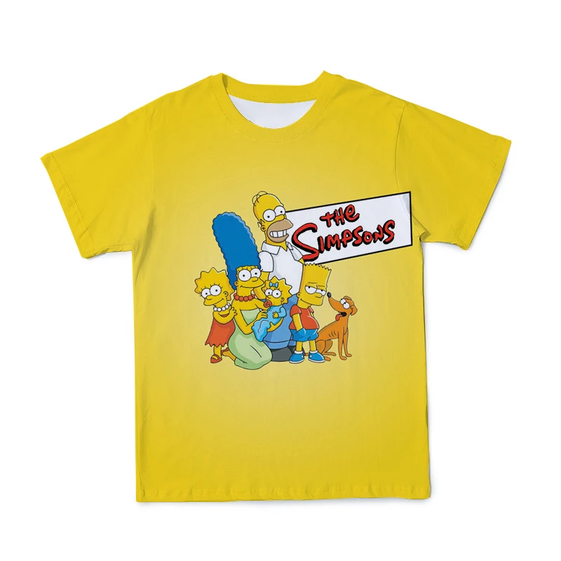 Simpson Vasaros Naują Berniukas/Mergaitė 3D Vaikų marškinėliai Anime Mielas Tendencija Patogus Išskirtinį Kūdikių vientisos Spalvos Viršų (Pritaikomas)