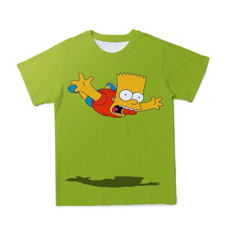 Simpson Vasaros Naują Berniukas/Mergaitė 3D Vaikų marškinėliai Anime Mielas Tendencija Patogus Išskirtinį Kūdikių vientisos Spalvos Viršų (Pritaikomas)