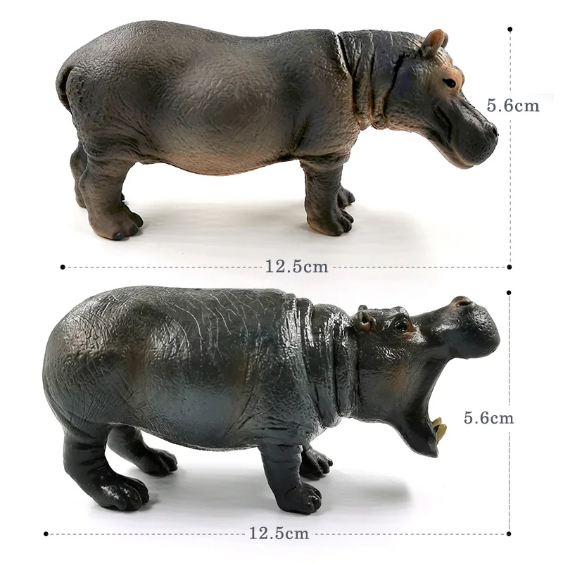 Naujas Hippo Panda Bear Rhino statulėlės Modeliavimas Gyvūnų modelį, namų dekoro miniatiūriniai pasakų sodo puošmena priedai šiuolaikiniai žaislai