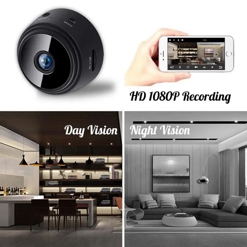 A9 Mini Kamera HD 1080P IP WIFI vaizdo Kamera, vaizdo Kameros Matymo Kampas Belaidžio WiFi IP Tinklo Stebėti Saugumo Night Versija Cam