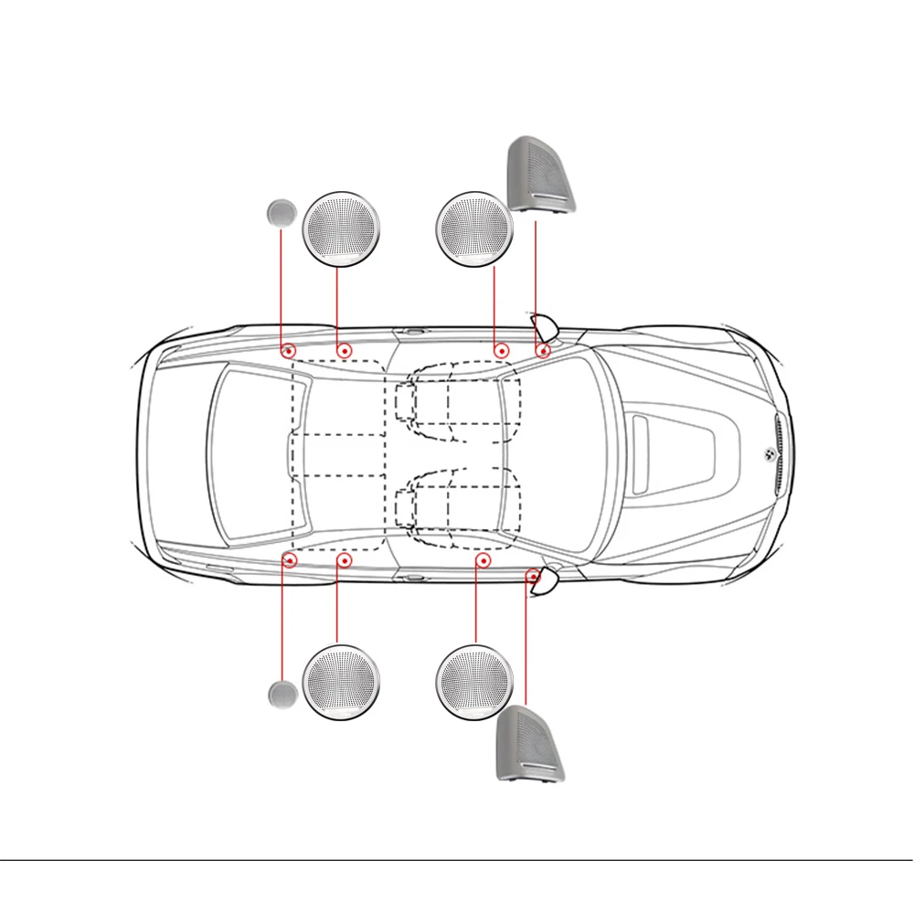 Automobilių durų garsiakalbio dangtelis BMW F15 F16 X5 X6 serijos viduryje aukštų dažnių garsiakalbių garso garsiakalbio dangčio apdaila didelis diapazonas aukštų dažnių 