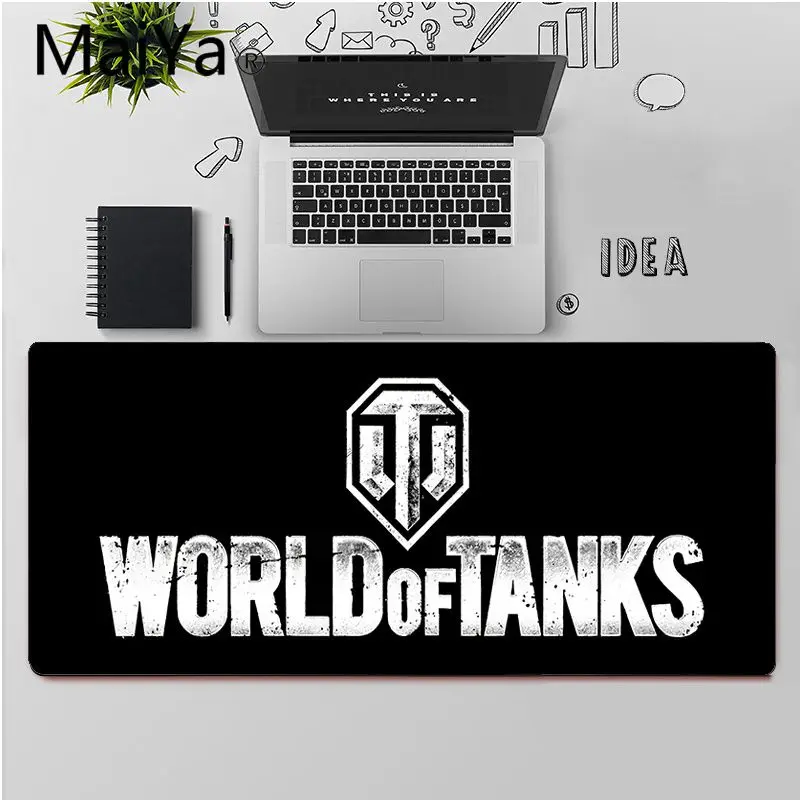 Maiya Aukštos Kokybės World of Tanks logotipą, Patvarus Guminis Pelės Kilimėlis Padas Nemokamas Pristatymas Didelis, Mouse Pad Klaviatūros Kilimėlis