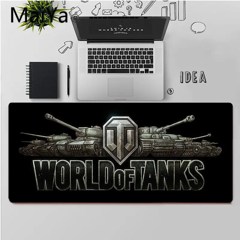 Maiya Aukštos Kokybės World of Tanks logotipą, Patvarus Guminis Pelės Kilimėlis Padas Nemokamas Pristatymas Didelis, Mouse Pad Klaviatūros Kilimėlis