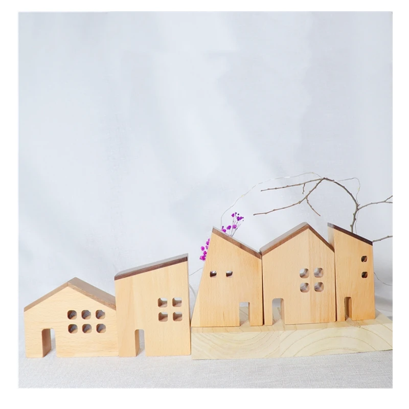Japonija Stiliaus Medinis Namas Papuošalai Šiaurės Rankų Darbo Namų Puošybai Medinės Architektūros Miniatiūriniai Amatų Darbas Vaikų Darželio Dekoras
