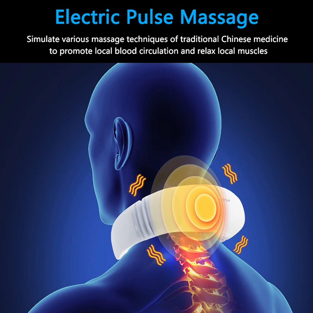 Nešiojamų Pečių, Kaklo Dalies Stuburo Massager 5 Režimai Elektros Kaklo Impulso Massager Peties, Magnetinė Terapija Skausmo Įrankis