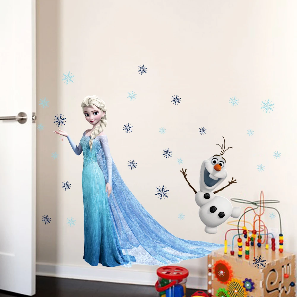 Disney Princesė Sienų Lipdukai Vaikų Kambario Darželio Mergaitė kambaryje Namų Dekoro Elsa Anna Sienos Lipdukai Pvc jam prilygintą išsilavinimą Meno 